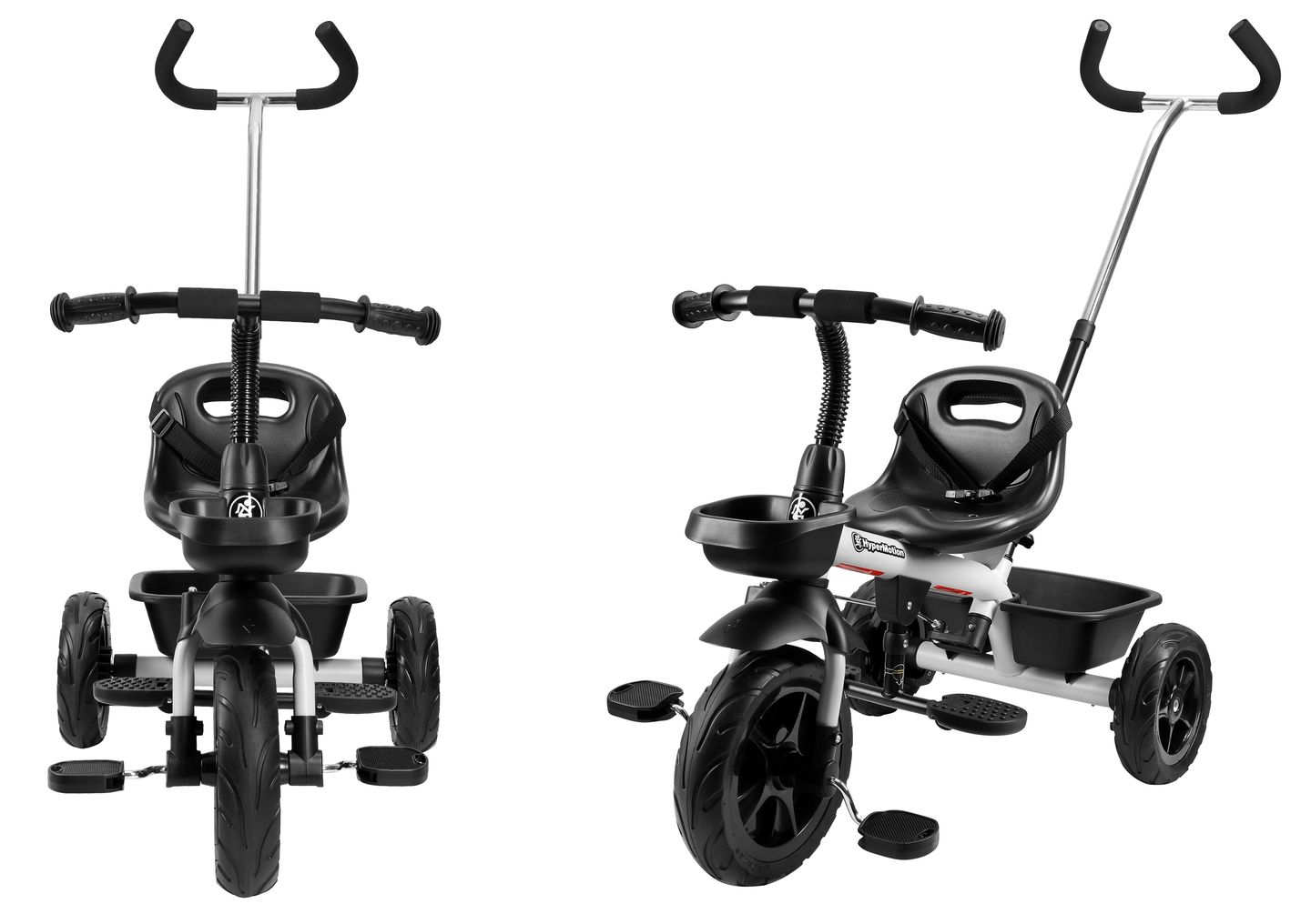 HyperMotion TOBI VECTOR tricikel - večna napihljiva kolesa + tlačilka. Barva: svetlo siva.