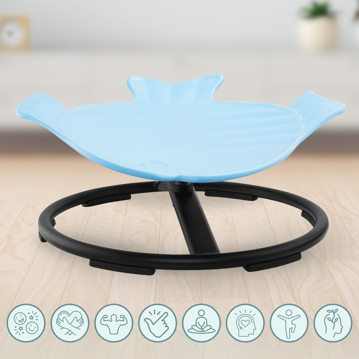 Mini vrtiljak za otroke Riba - modra