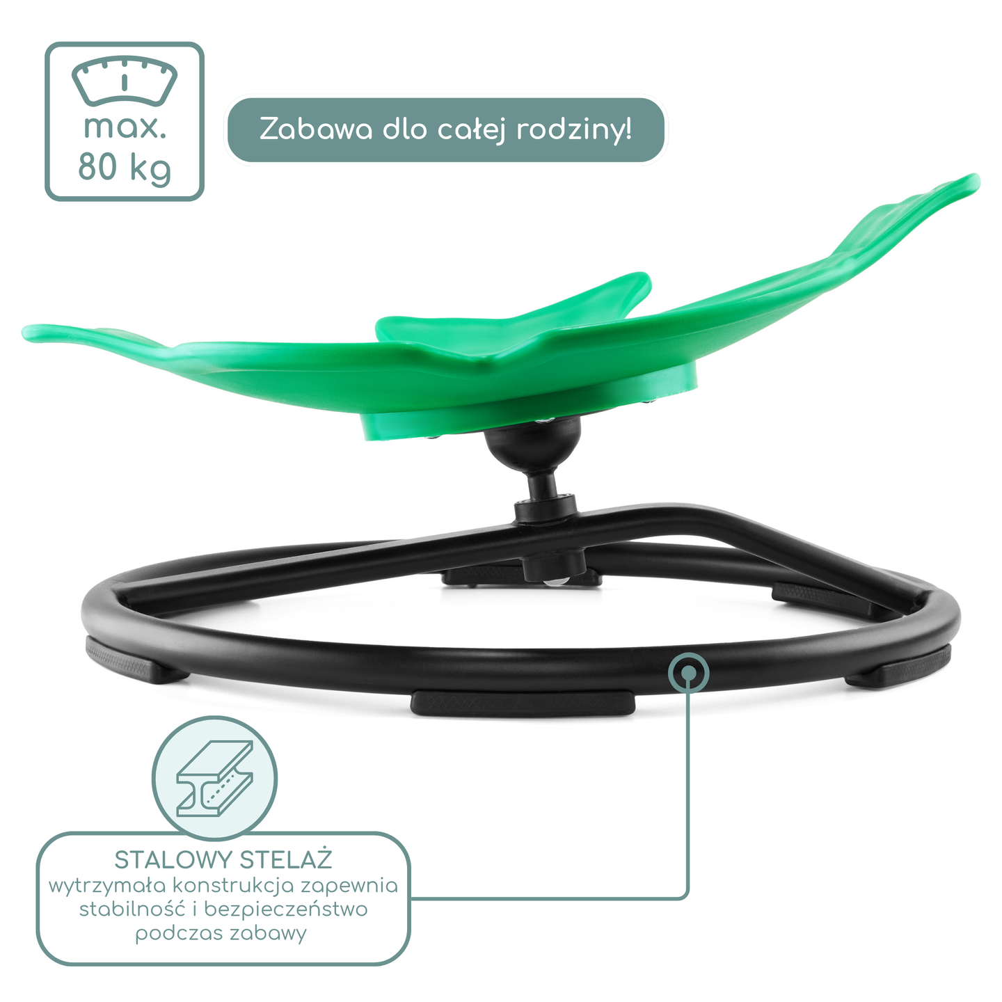 Mini otroški vrtiljak Riba - zelena barva