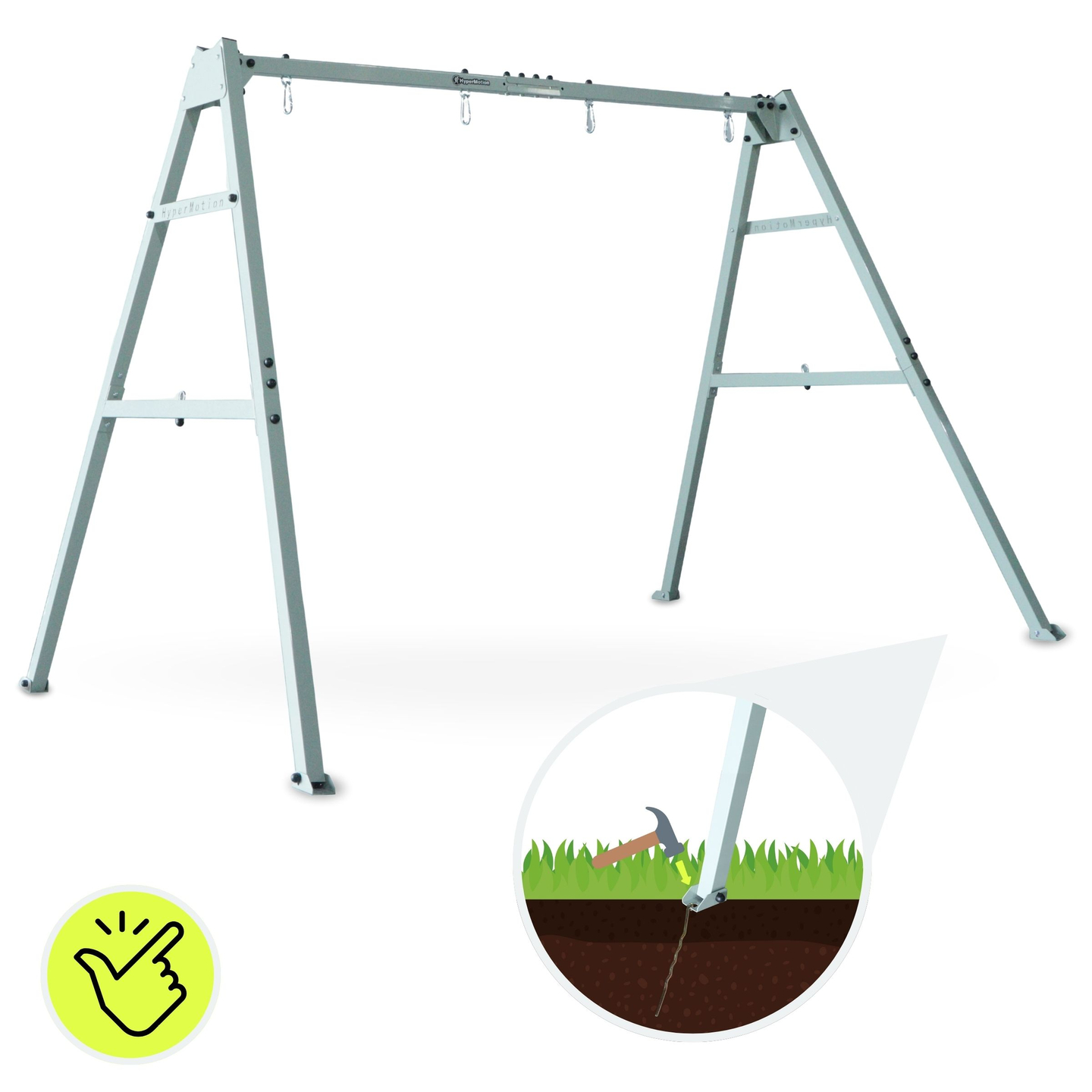 Jekleni okvir za vrtno gugalnico ali visečo mrežo