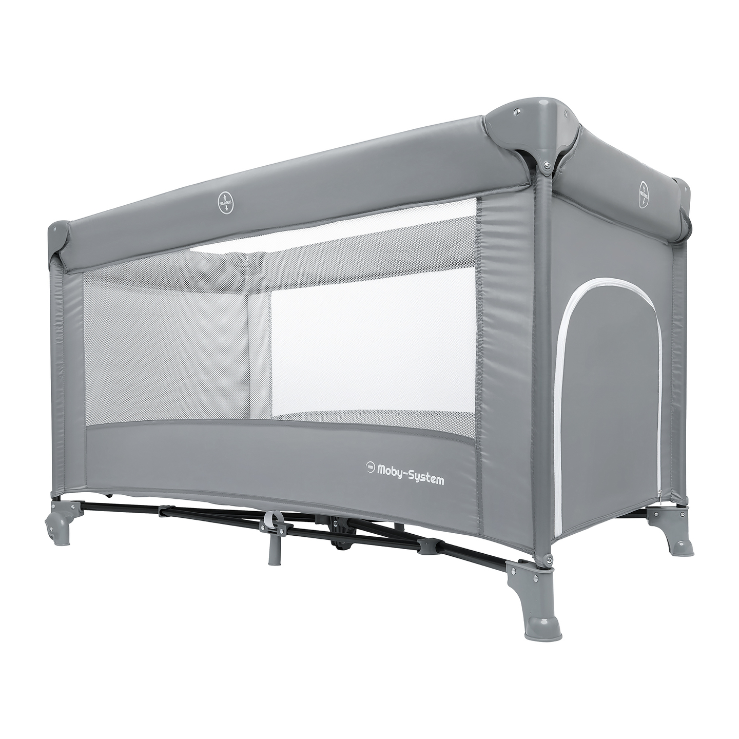 Potovalna posteljica Happy Traveller BASIC - siva