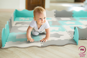 Podloga iz pene XL 150 x 150 x 1cm z robom - EVA pena - meta