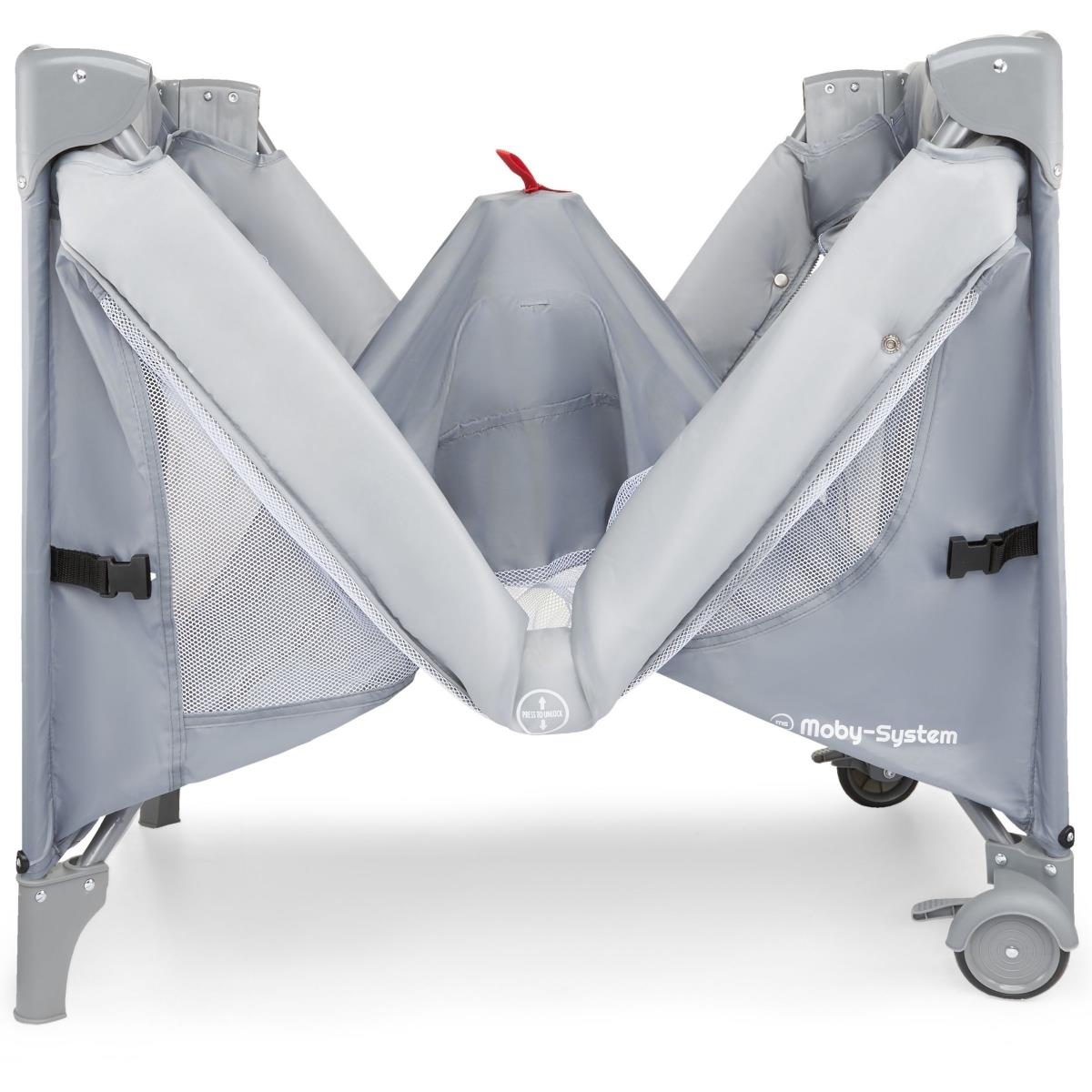 Tesno prenosna otroška posteljica 3 v 1 s previjalno mizo, vzmetnico in torbo za prenašanje