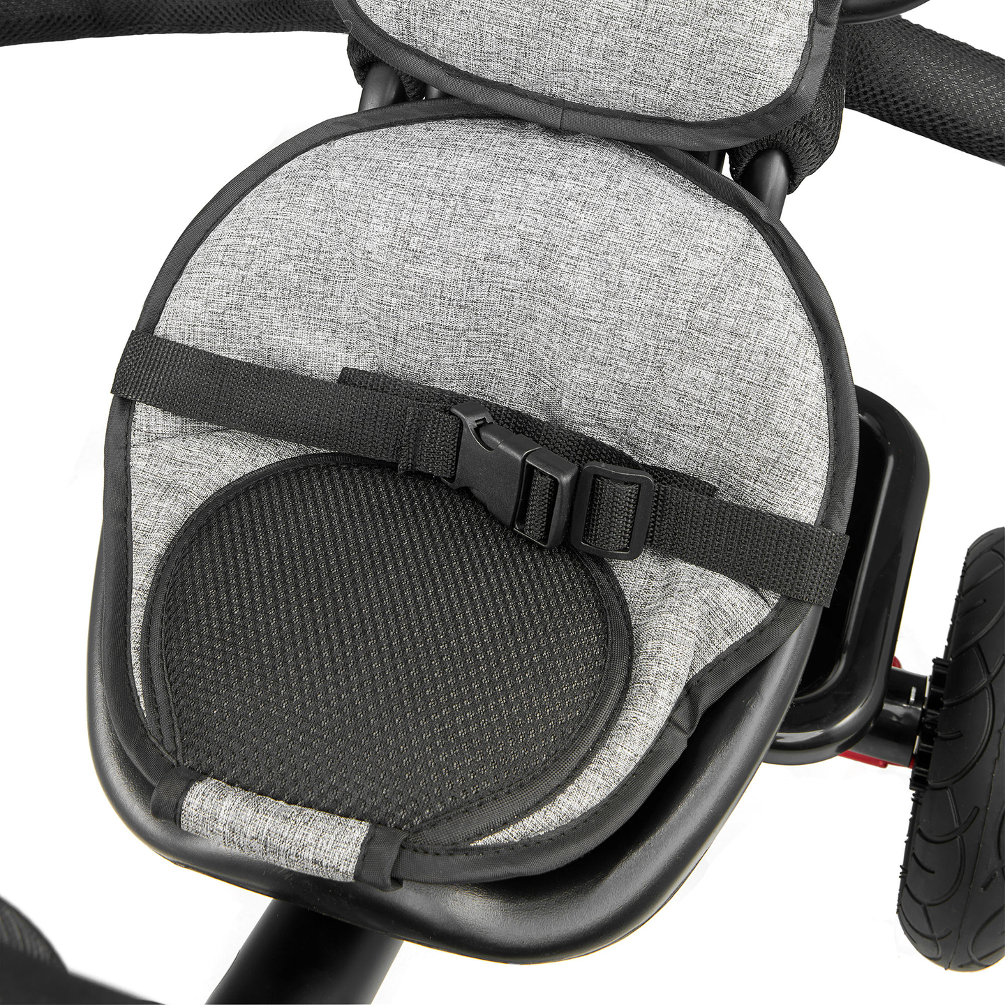 Tricikel za otroke od 1 do 4 let - TOBI FREY - siva barva - vrtljiv - kolesa s črpalko + tlačilka