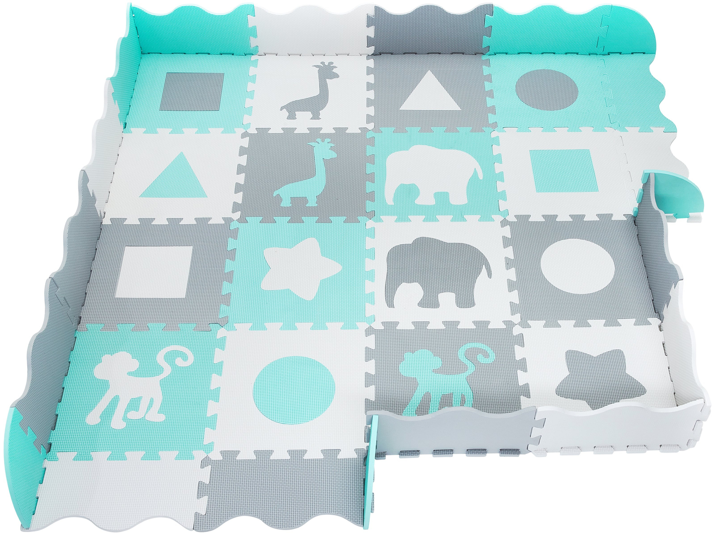 Podloga iz pene XL 150 x 150 x 1cm z robom - EVA pena - meta