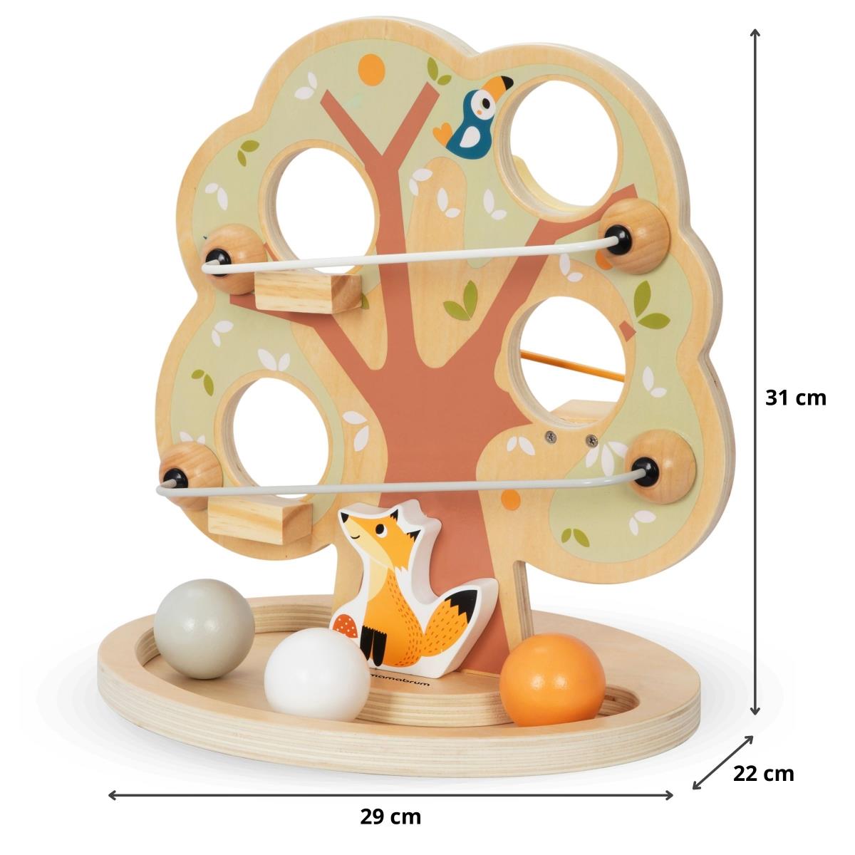 Lesena kroglica za drsenje - Zeleno drevo