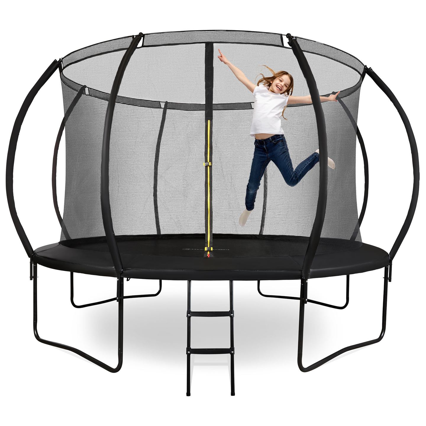 XXL vrtni trampolin za otroke HyperMotion - 366 cm 12FT - z lestvijo in notranjo mrežo - za dom in vrt - 150 kg max