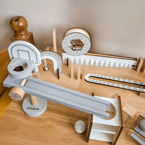 Leseni domino bloki - proga z ovirami - 48 elementov