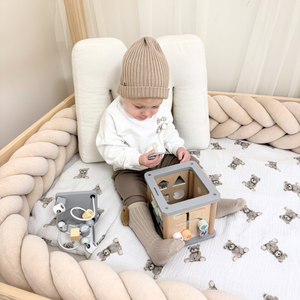 Montessori lesena izobraževalna kocka - motorična zanka