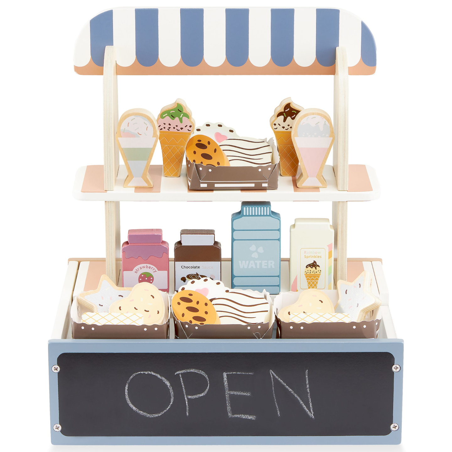 Zložljiva lesena trgovina - kavarna, slaščičarna z dodatki