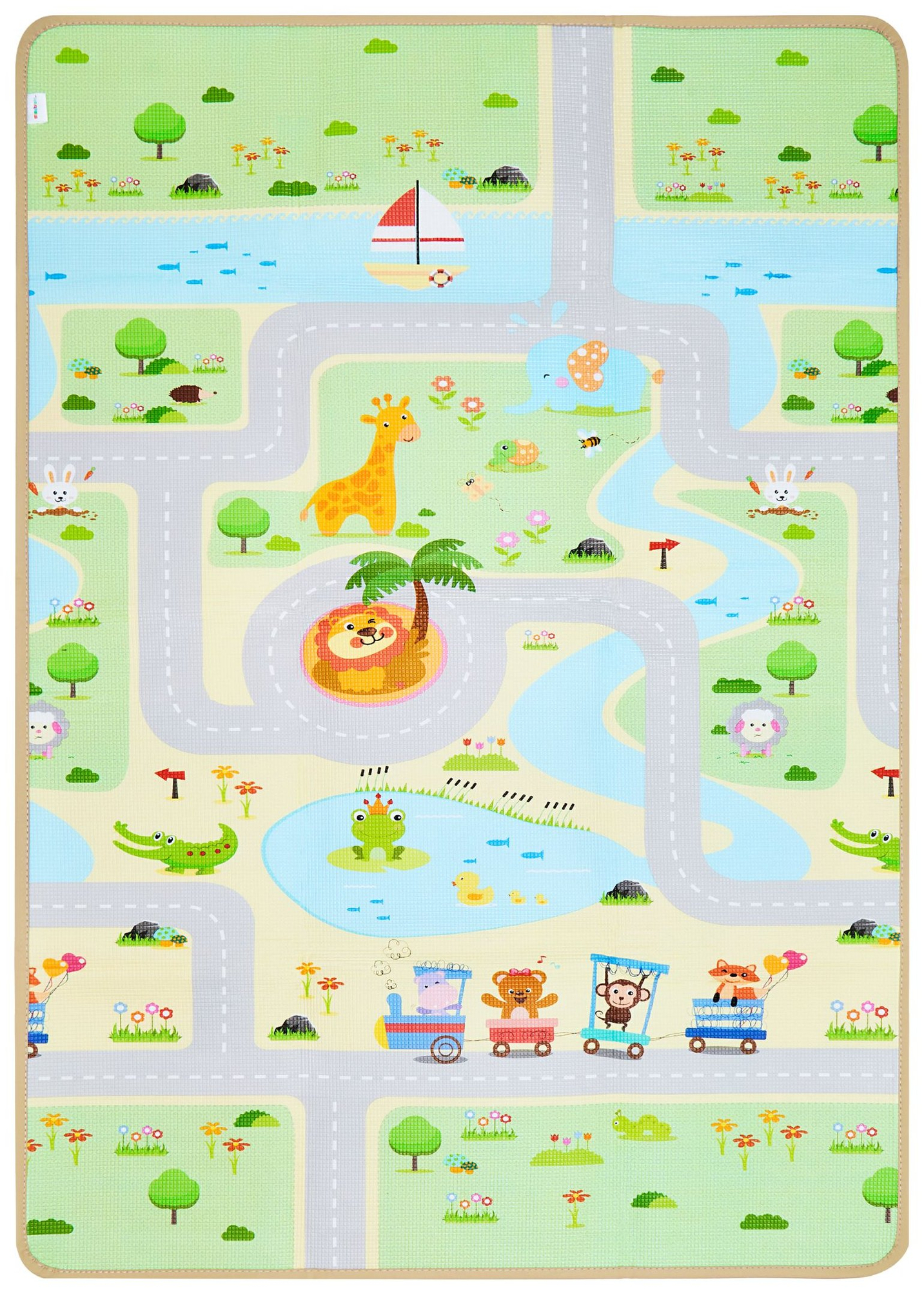 Dvostranska podloga iz pene - gozd na hribu / sončno mesto