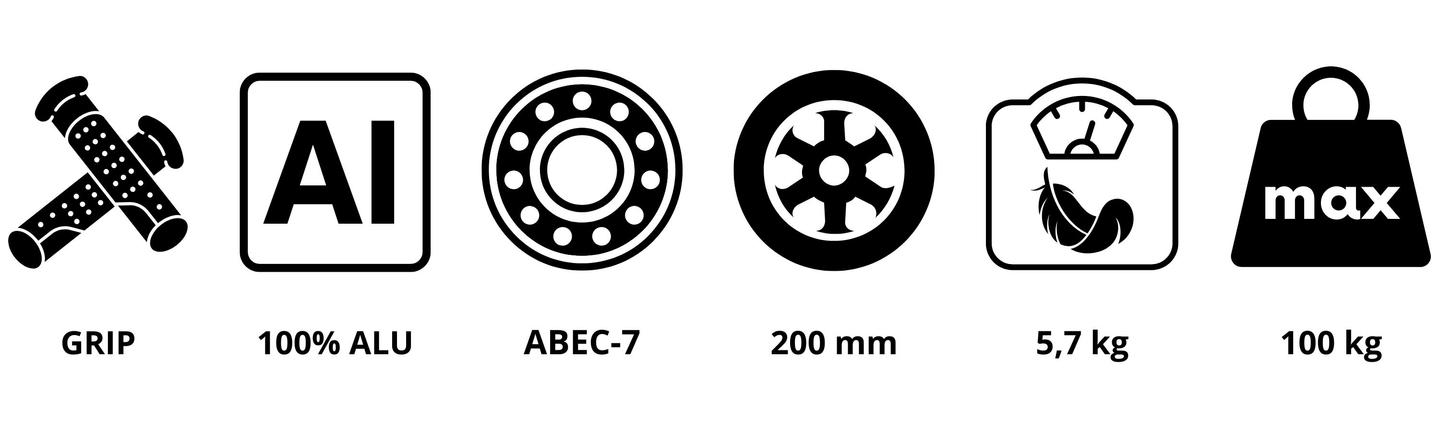 Dvokolesni skuter za mlajše odrasle - z amortizerjem - HyperMotion Skyline - roza, aluminij - 100 kg