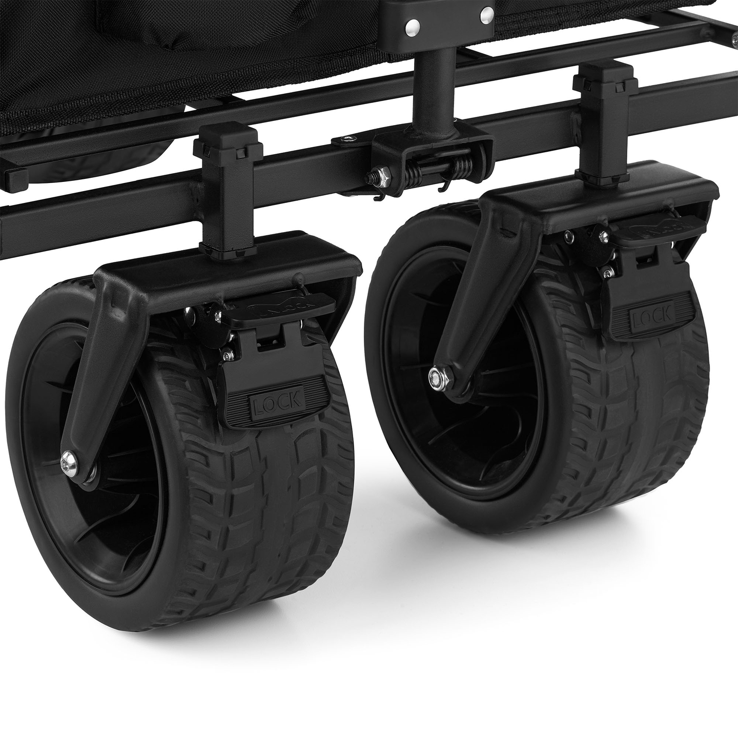 HyperMotion zložljiv invalidski voziček za plažo - črn, 120 kg