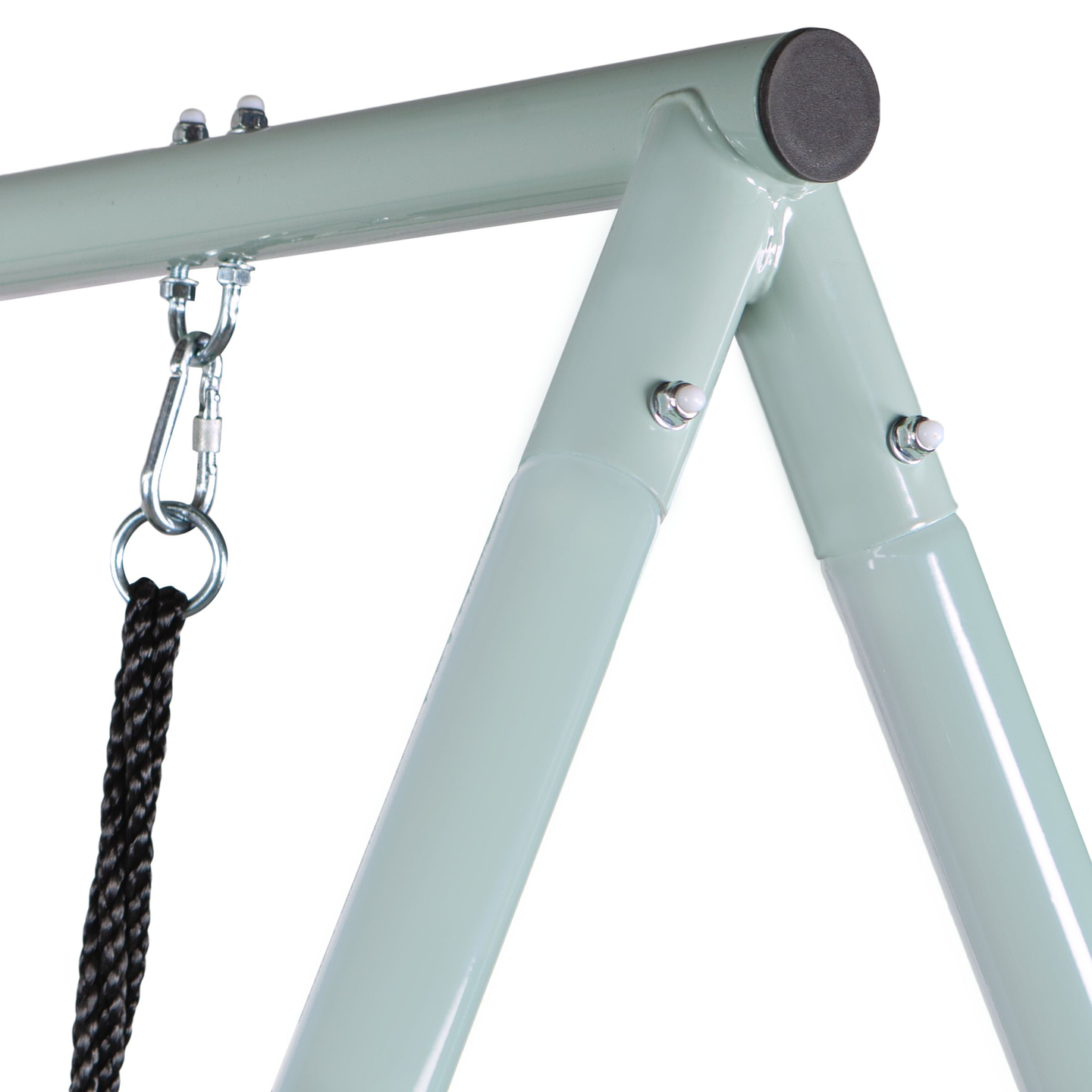 Vrtna gugalnica tipa štorkljino gnezdo z okvirjem in vrvmi