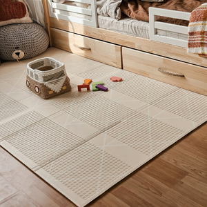 Dvostranska zložljiva podloga iz pene 180 x 120 x 1 cm - Charming Town/Sand Beige