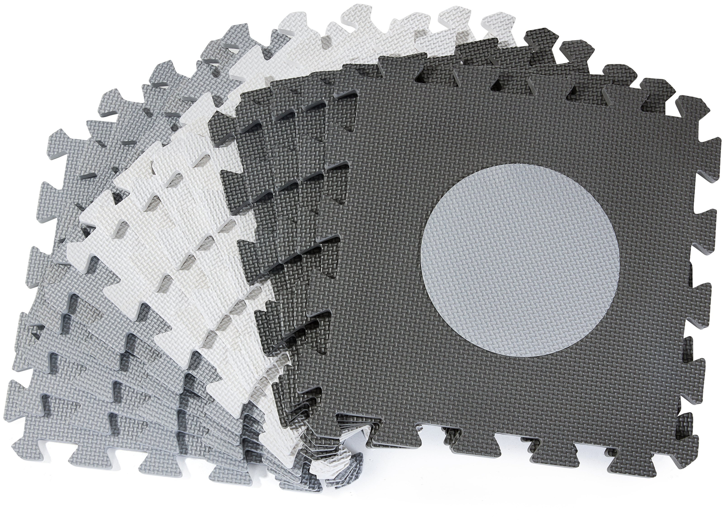 Podloga iz pene XL 150 x 150 x 1 cm z robovi - EVA pena - siva