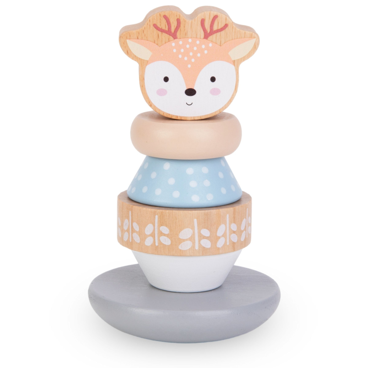 Komplet lesenih igrač - pisano prepletanje, piramida Jelen, sortirnik Pingvin