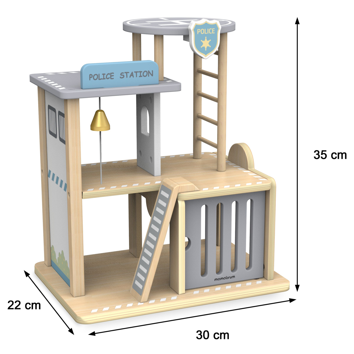Lesena policijska postaja z dodatki