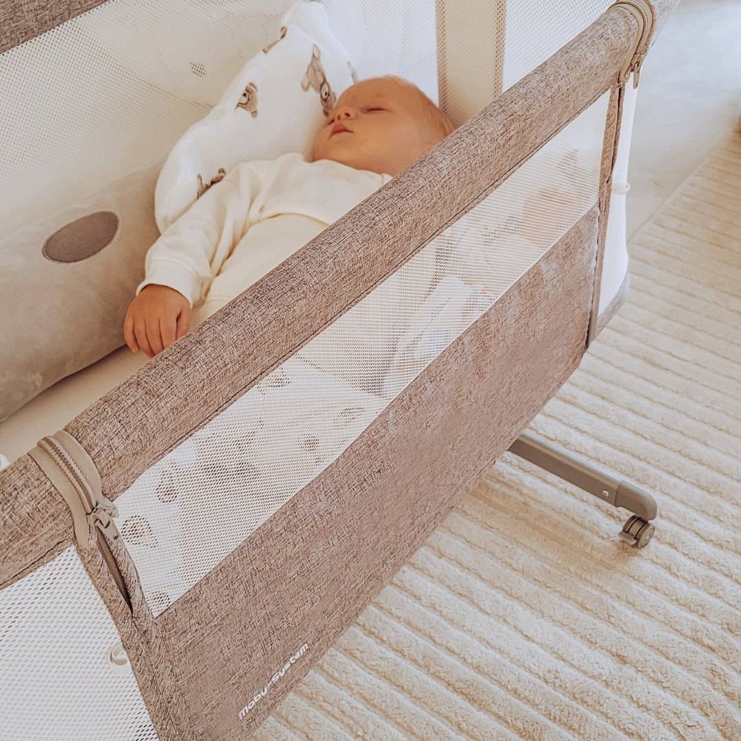 Podaljšek za otroško posteljico Moby-Sistem LUNA 3v1 - siva