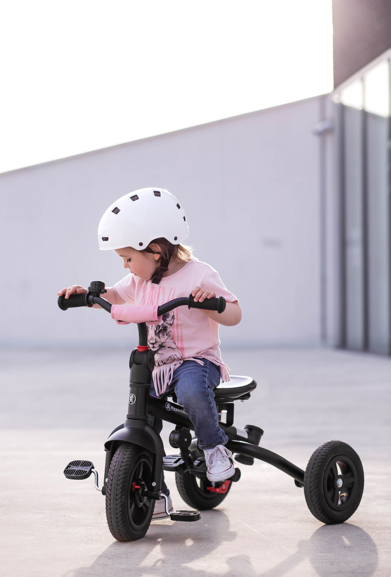 Tobi Velar tricikel + dežna folija - roza