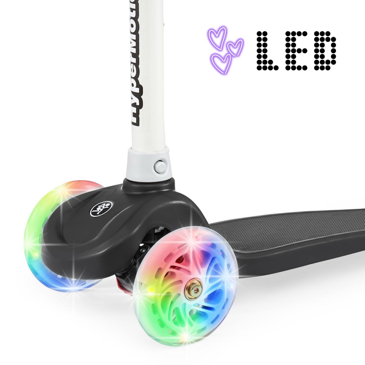 Trikolesni ravnotežni skiro TRINGO, 3-8 let - črn + svetleča LED kolesa