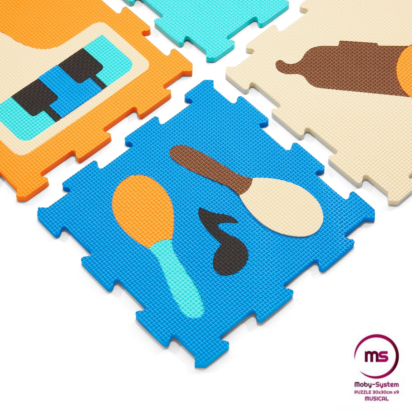 Izobraževalna penasta podloga za sestavljanke 90 x 90 x 1cm - EVA pena - oblika: instrumenti