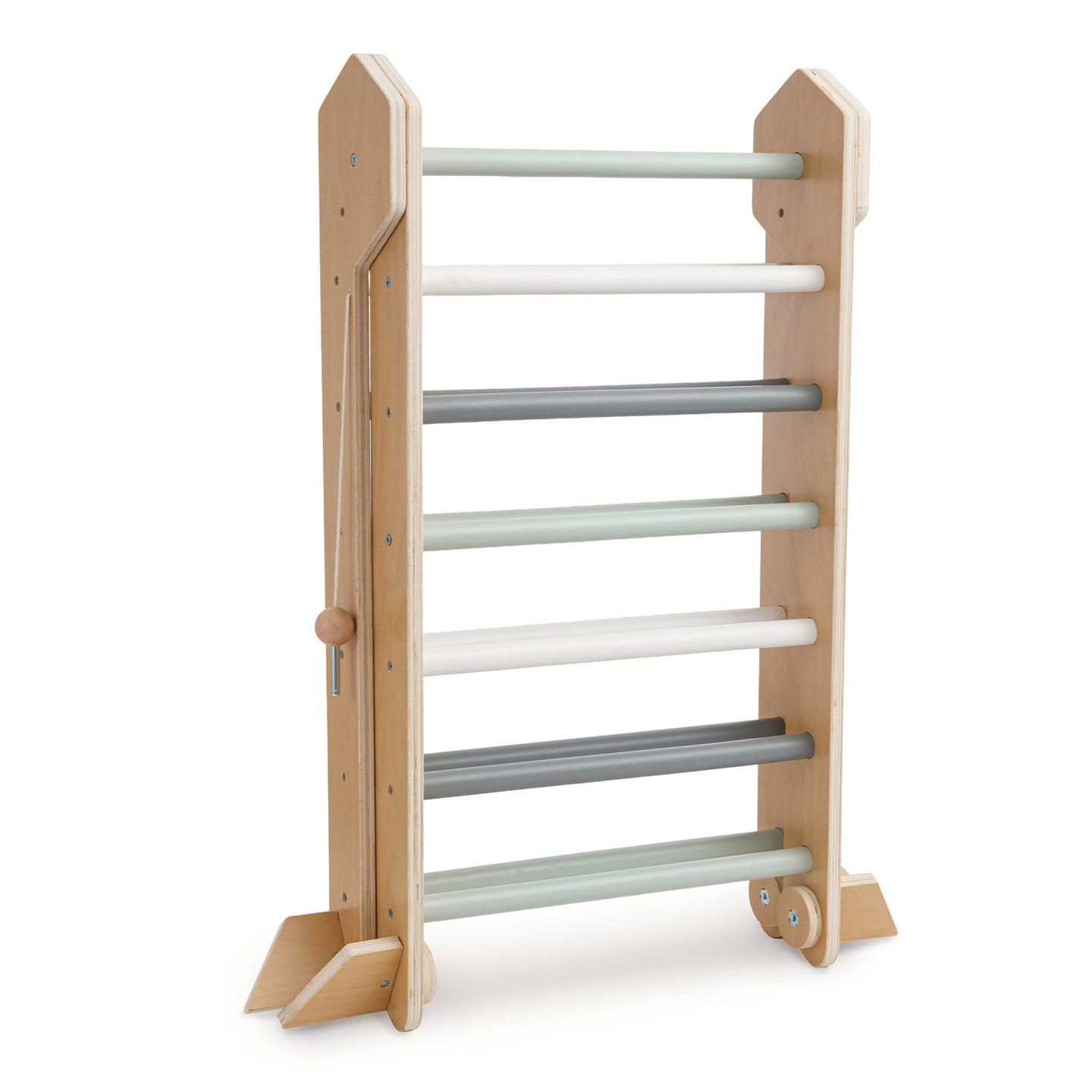 Leseno notranje igrišče za otroke - plezalna stena, tobogan, plezalni lok/gugalnica in Piklerjev trikotnik