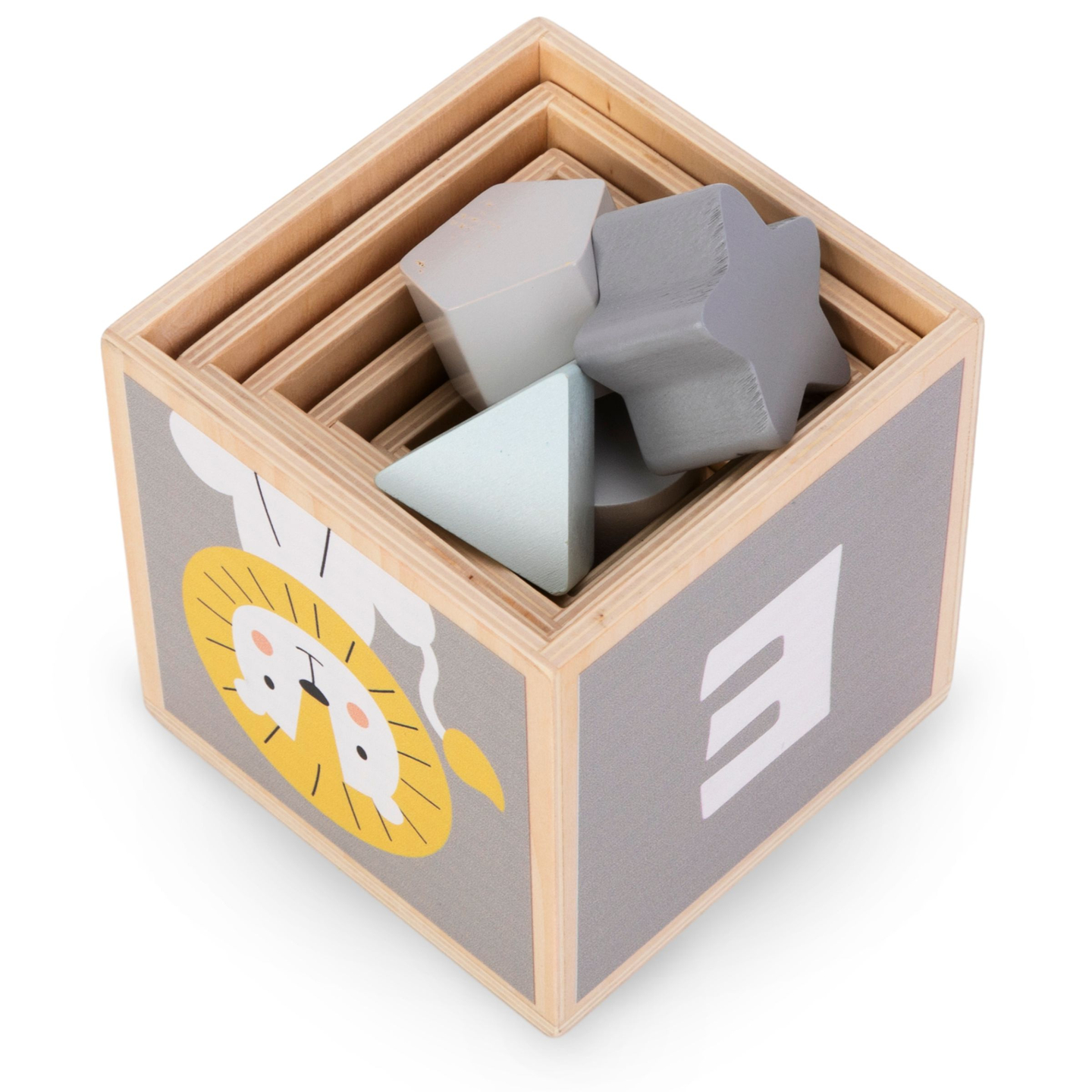 Leseni stolp - sorter oblik številke abeceda živali