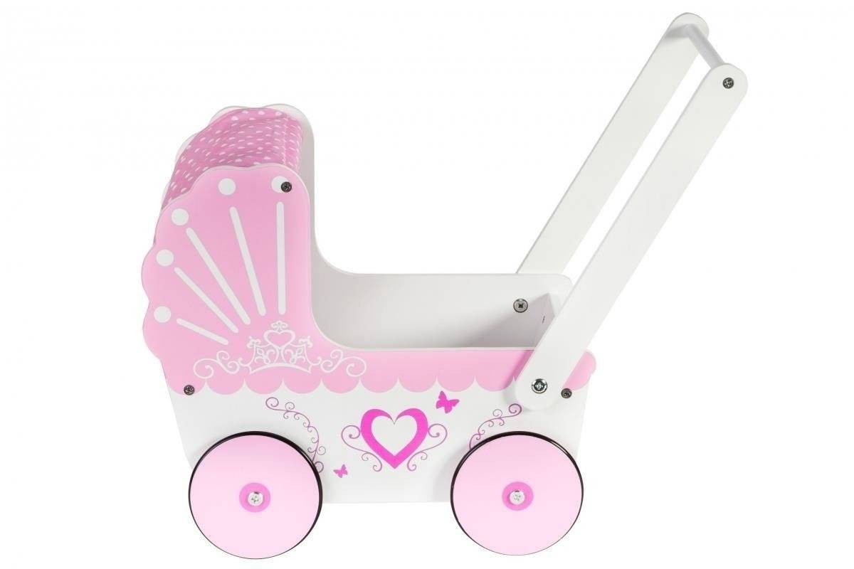 Leseni voziček za lutke