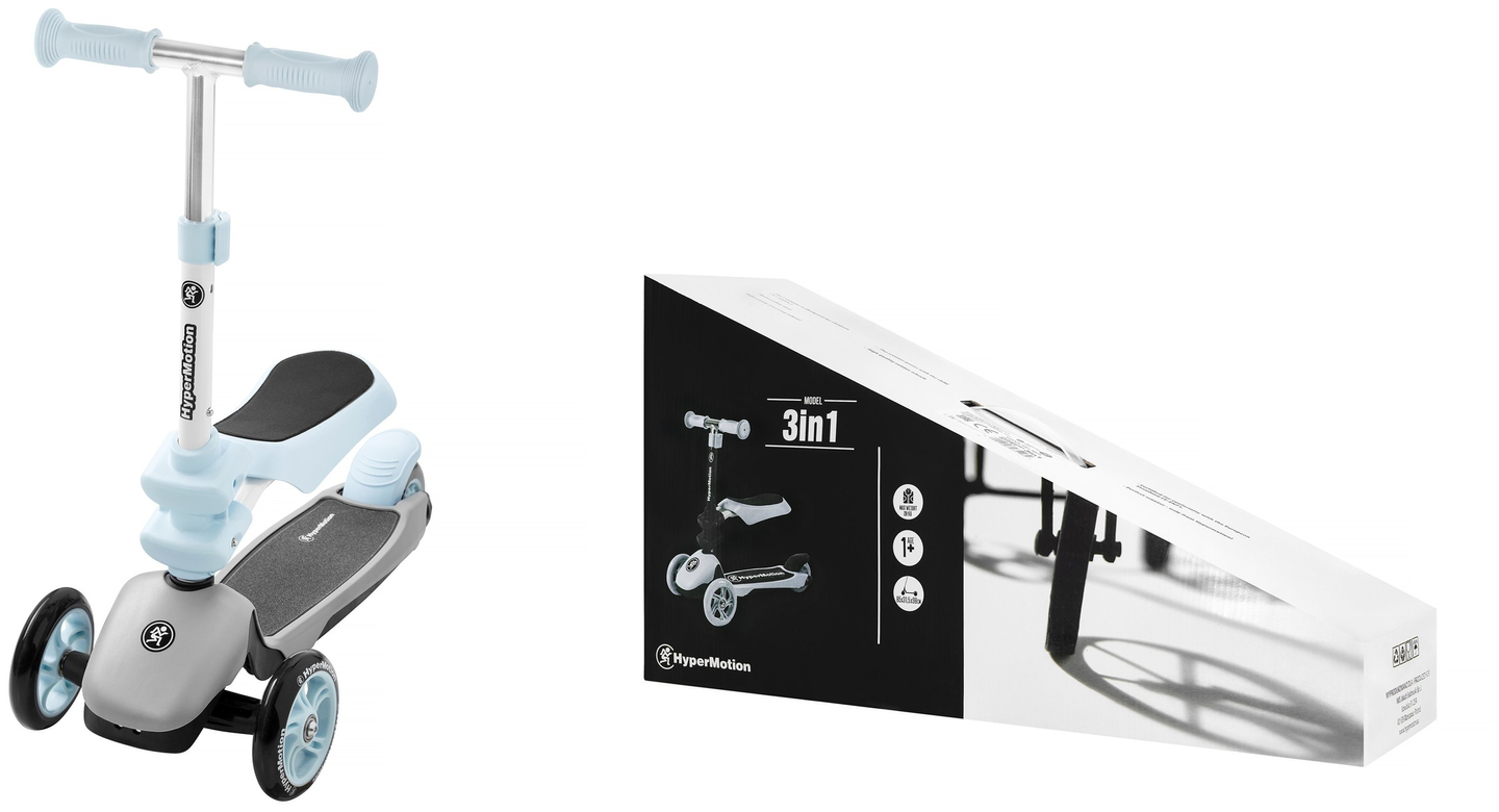 Tricikel za ravnotežje HyperMotion 3v1 - modri