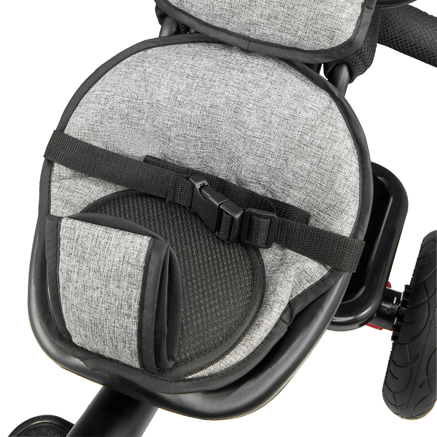 Tricikel za otroke od 1 do 4 let - TOBI FREY - siva barva - vrtljiv - kolesa s črpalko + tlačilka