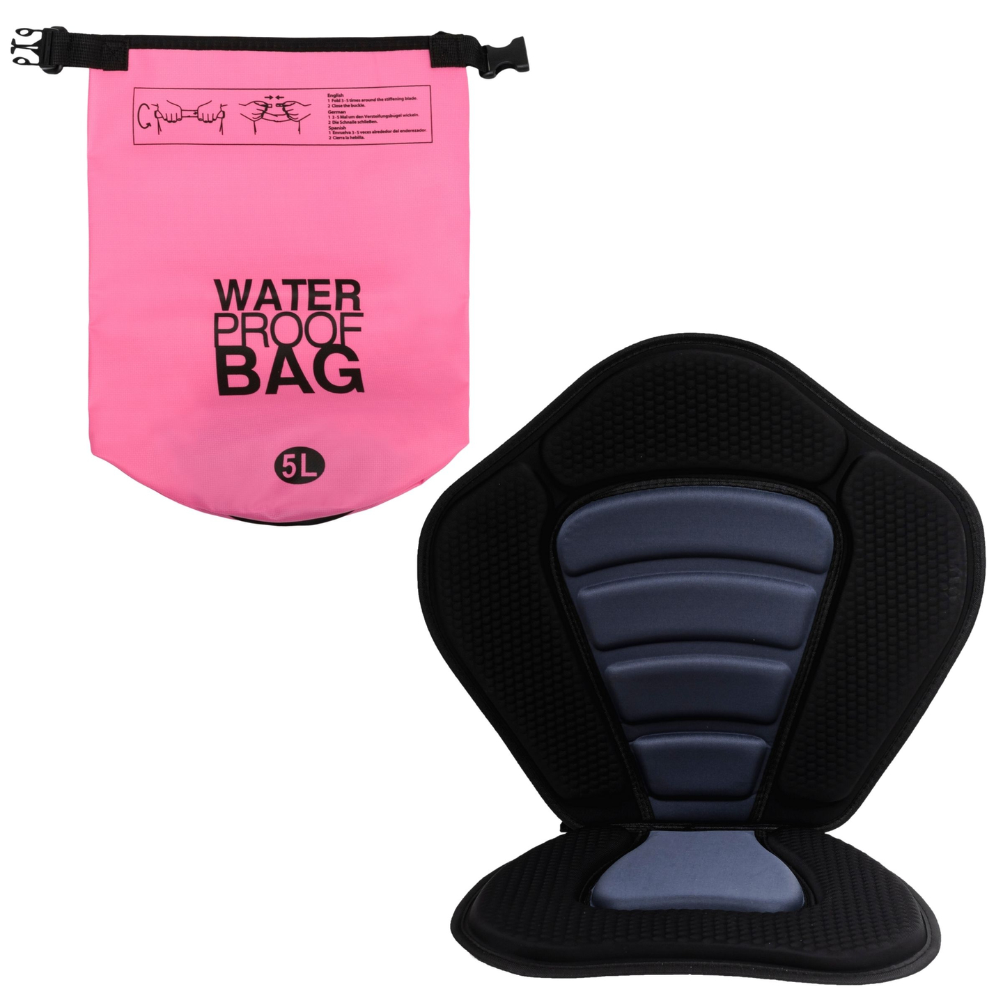 Napihljiva SUP Stand Up Paddle deska 320cm z veslom in sedežem - HyperMotion WAVE BOOST PINK 320