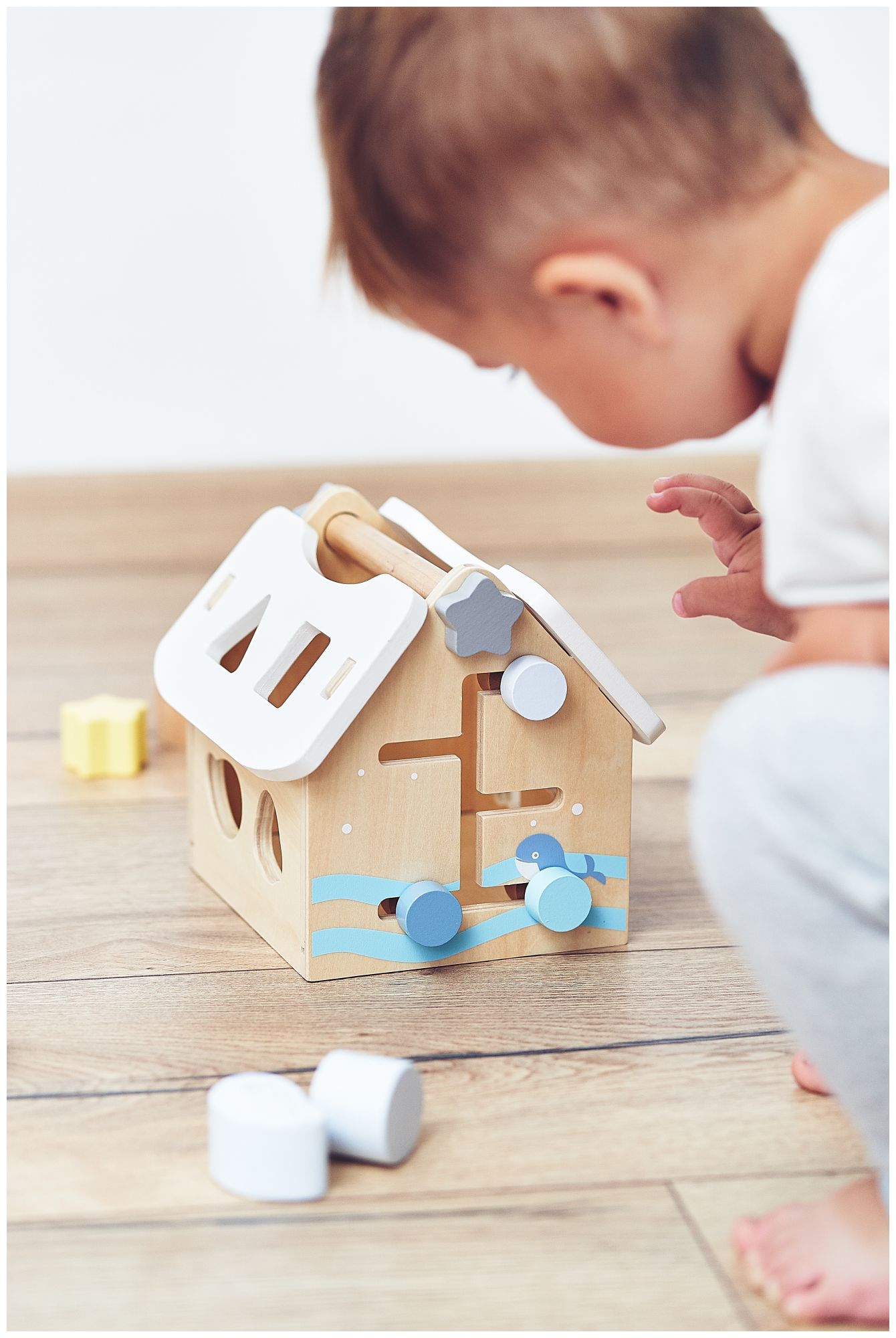 Sorter - izobraževalna lesena hiška z bloki