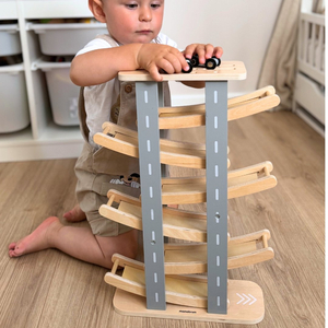 Lesena proga - tobogan za avtomobile - 6 nadstropij