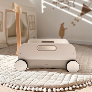 Leseni voziček za igrače - vlečna prikolica