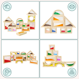 Leseni senzorični bloki - 18 kosov