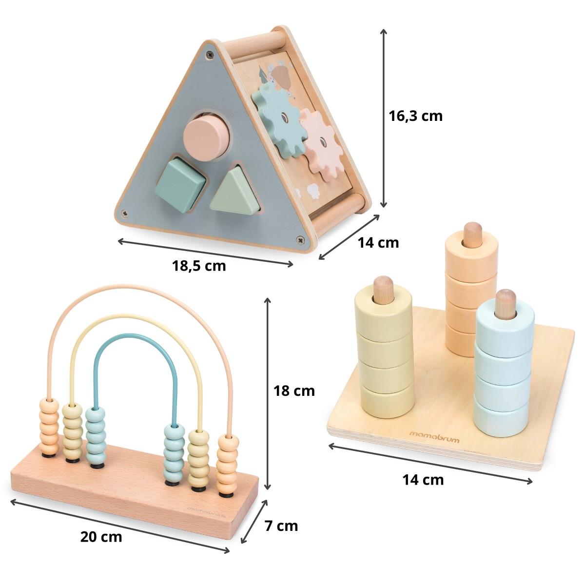 Komplet igrač Montessori za otroke, stare 2-3 leta