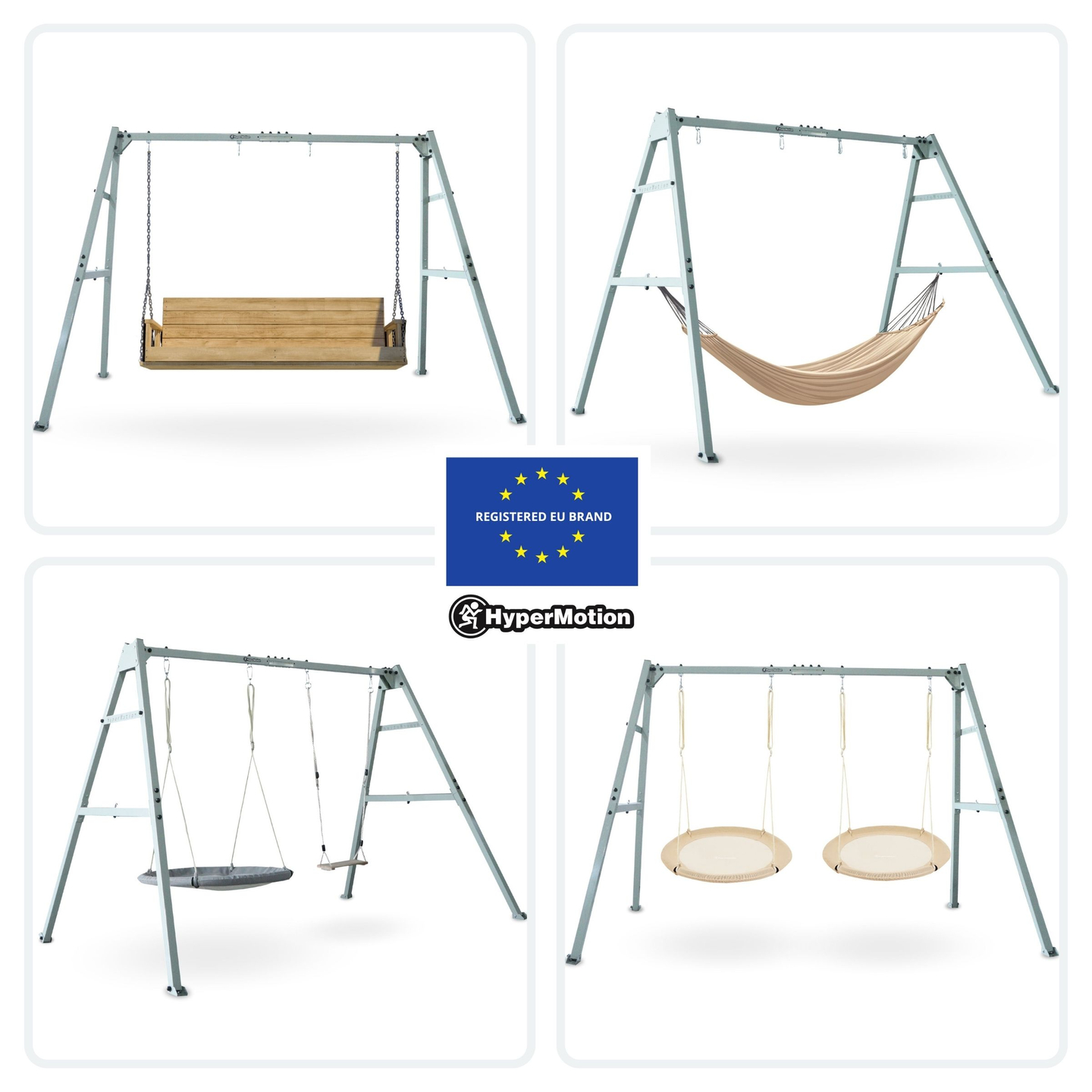 Jekleni okvir za vrtno gugalnico ali visečo mrežo