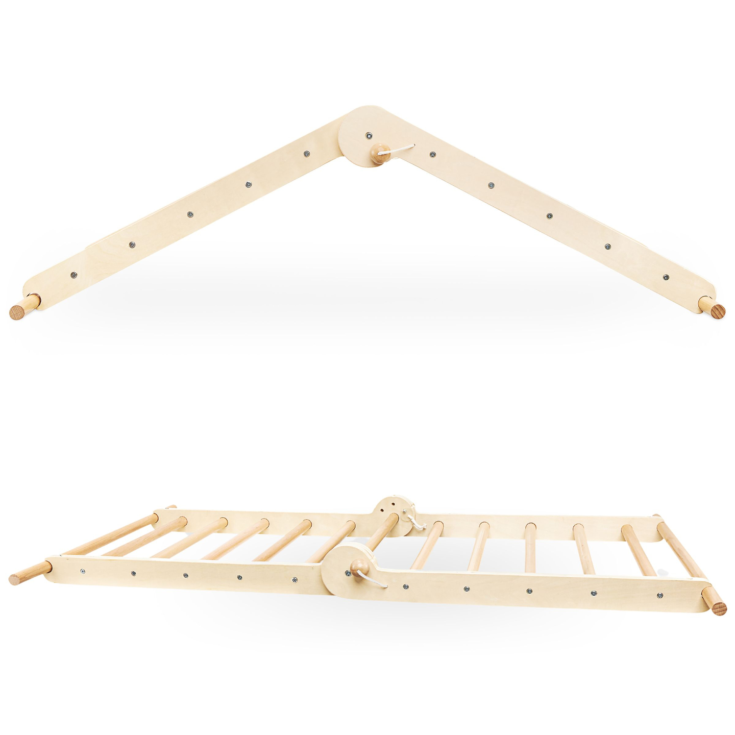 Leseno, domače otroško igrišče - lestev + plezalna stena + ravnotežna gred - Piklerjev trikotnik