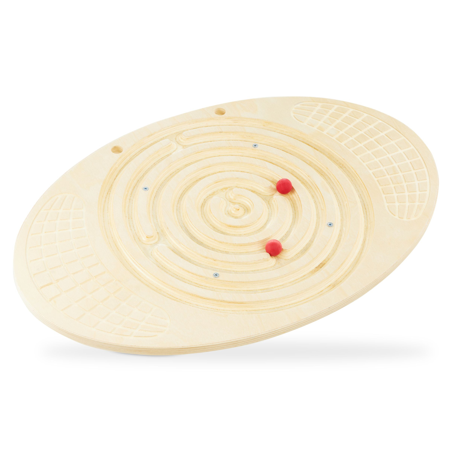 Lesena ravnotežna deska z labirintom in žogicami - ravnotežna gugalnica