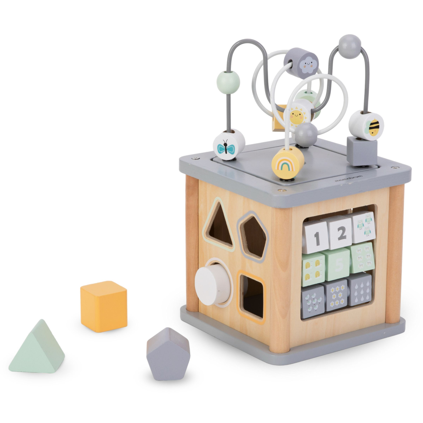 Montessori lesena izobraževalna kocka - motorična zanka