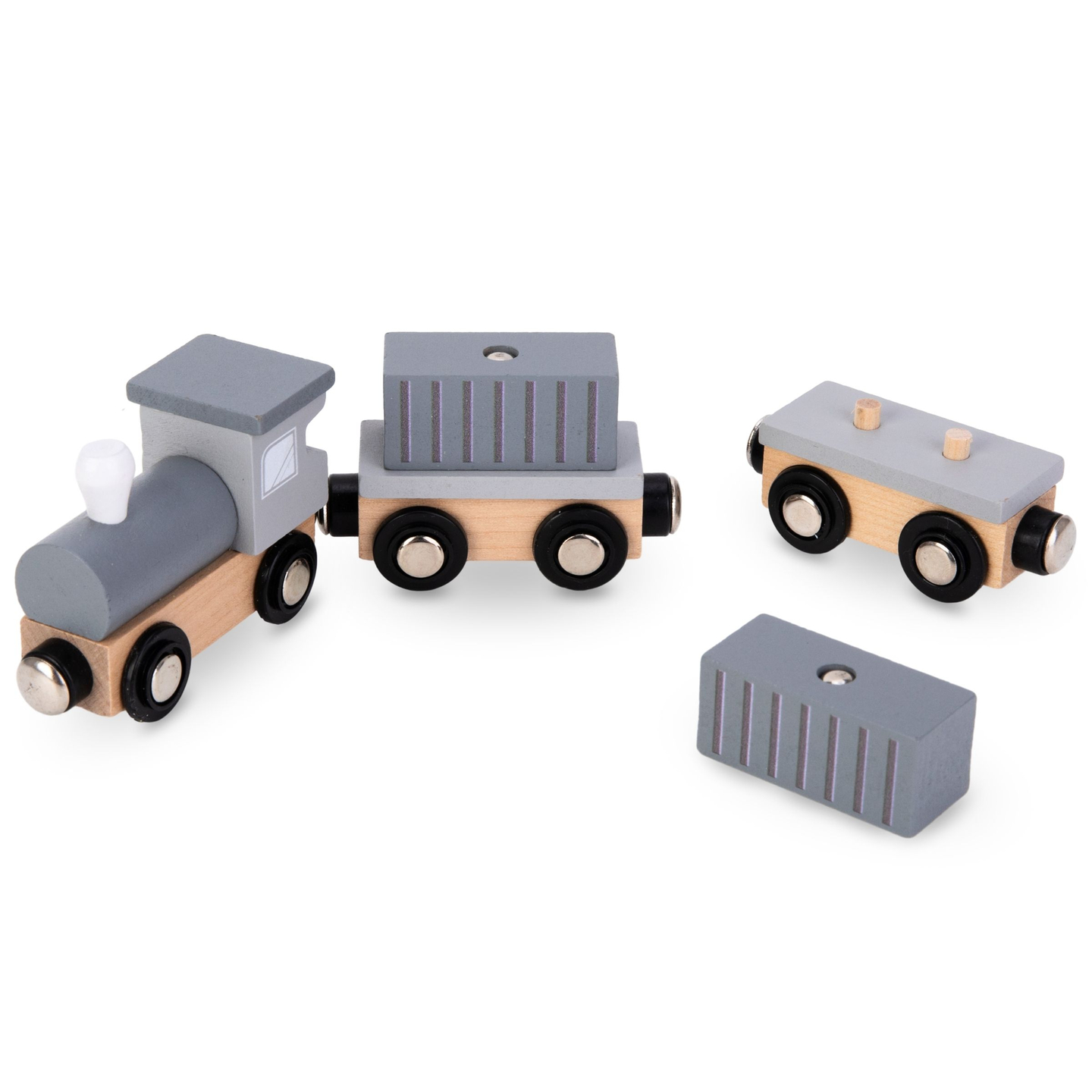 Mobilni pristaniški žerjav z magnetnim vitlom in dodatki - lesen komplet