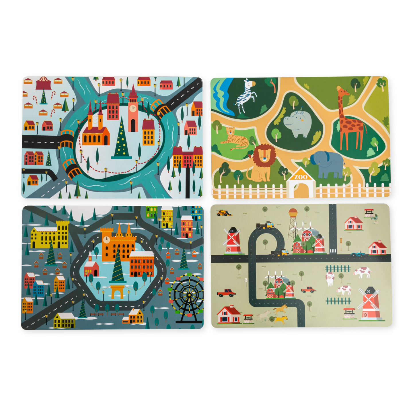 Lesena Montessori tabla 2 v 1 kokpit za malega voznika in pilota – volan, prestavna ročica, potovalni zemljevidi, radar