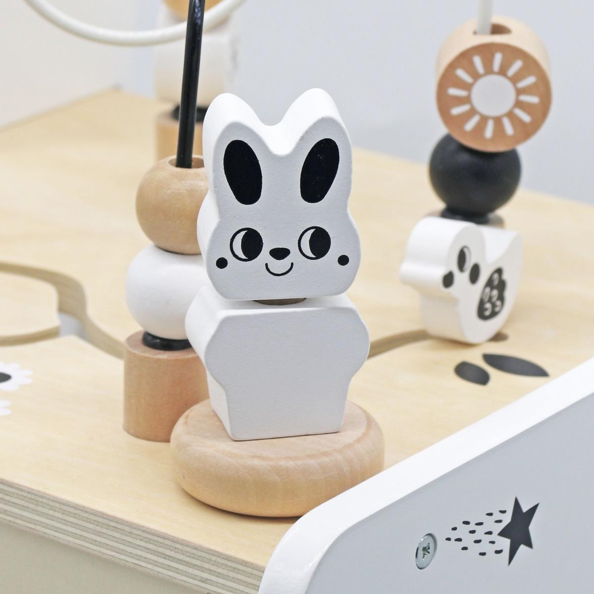 Leseni voziček 6v1, hodulja s funkcijo učne mize