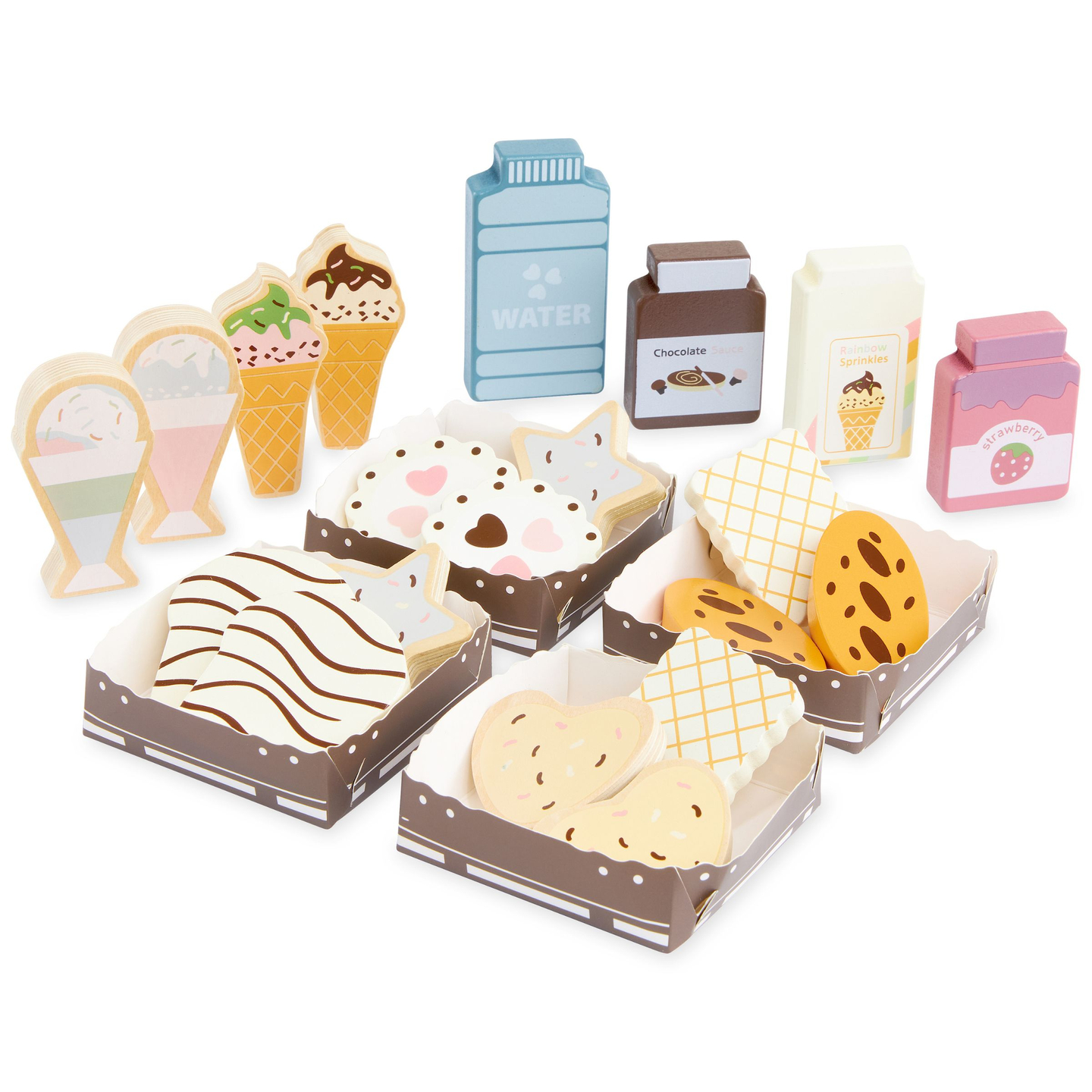 Zložljiva lesena trgovina - kavarna, slaščičarna z dodatki