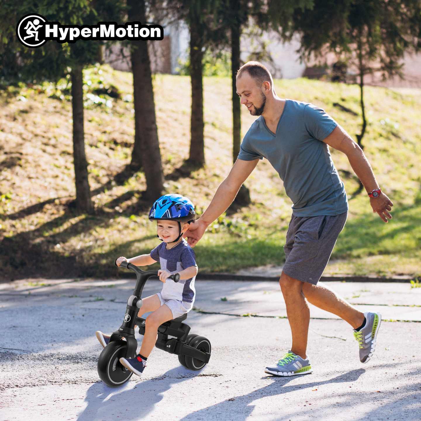 Večnamenski tricikel 8v1 TOBI FOREST - siv