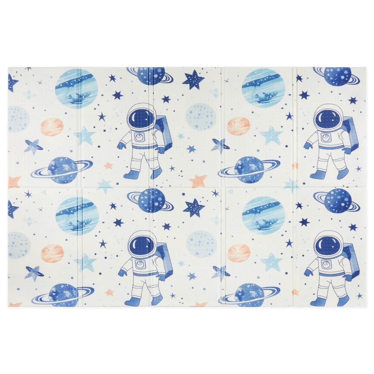 Dvostranska zložljiva podloga iz pene 180 x 120 x 1cm - Kozmos/geometrični trikotniki