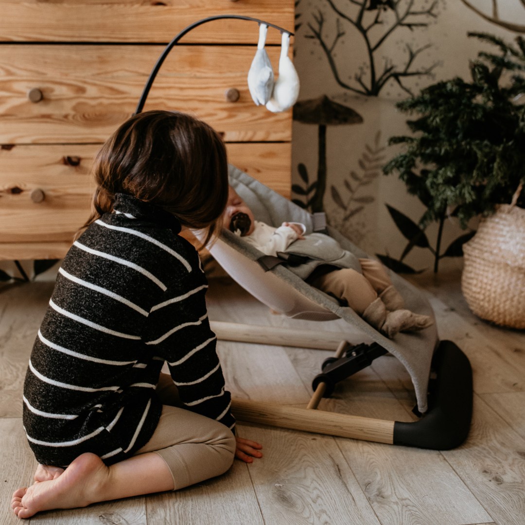 Gugalni stol 2 v 1 Moby-Sistem LILY - siva