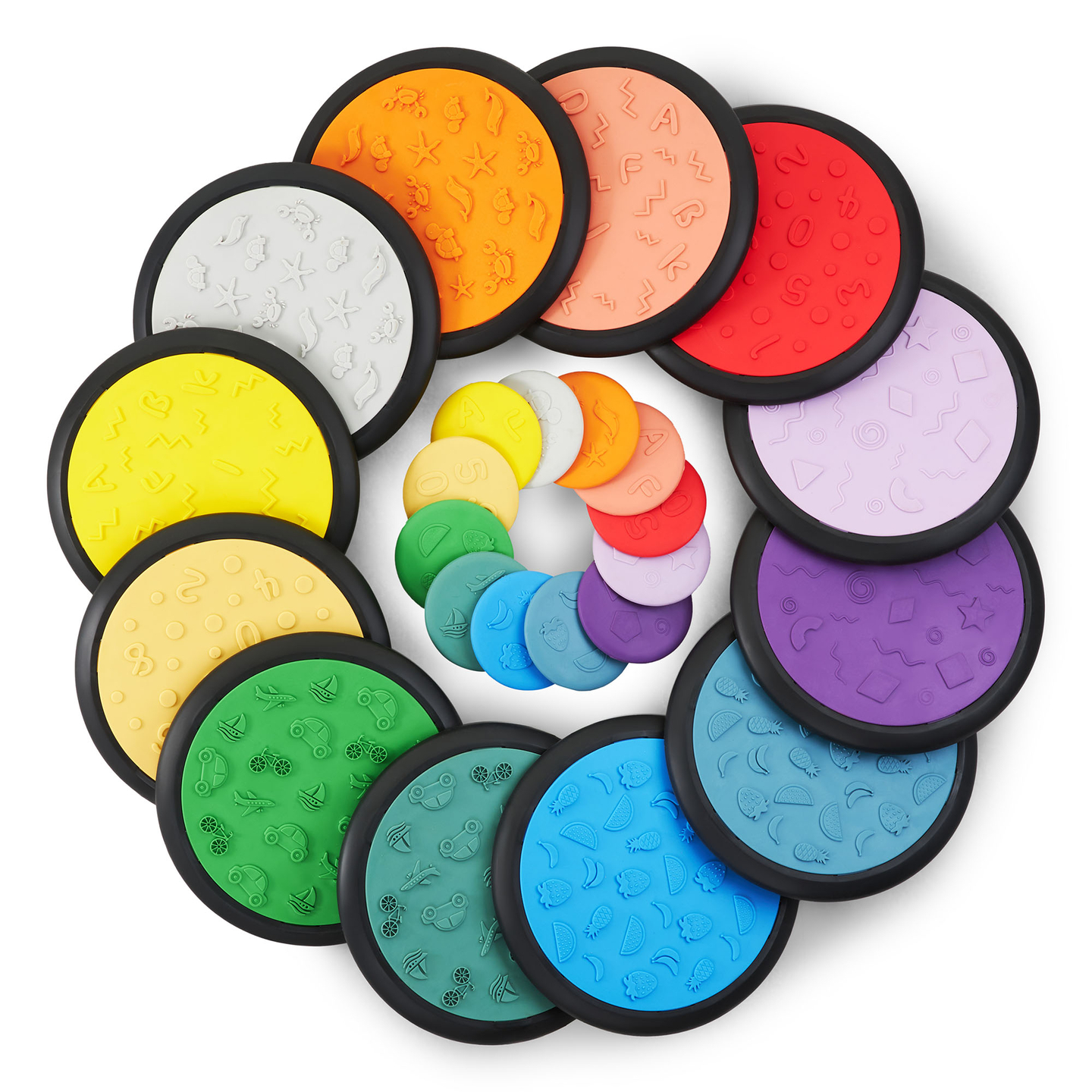 Pisani senzorični diski za otroke - 24 kosov