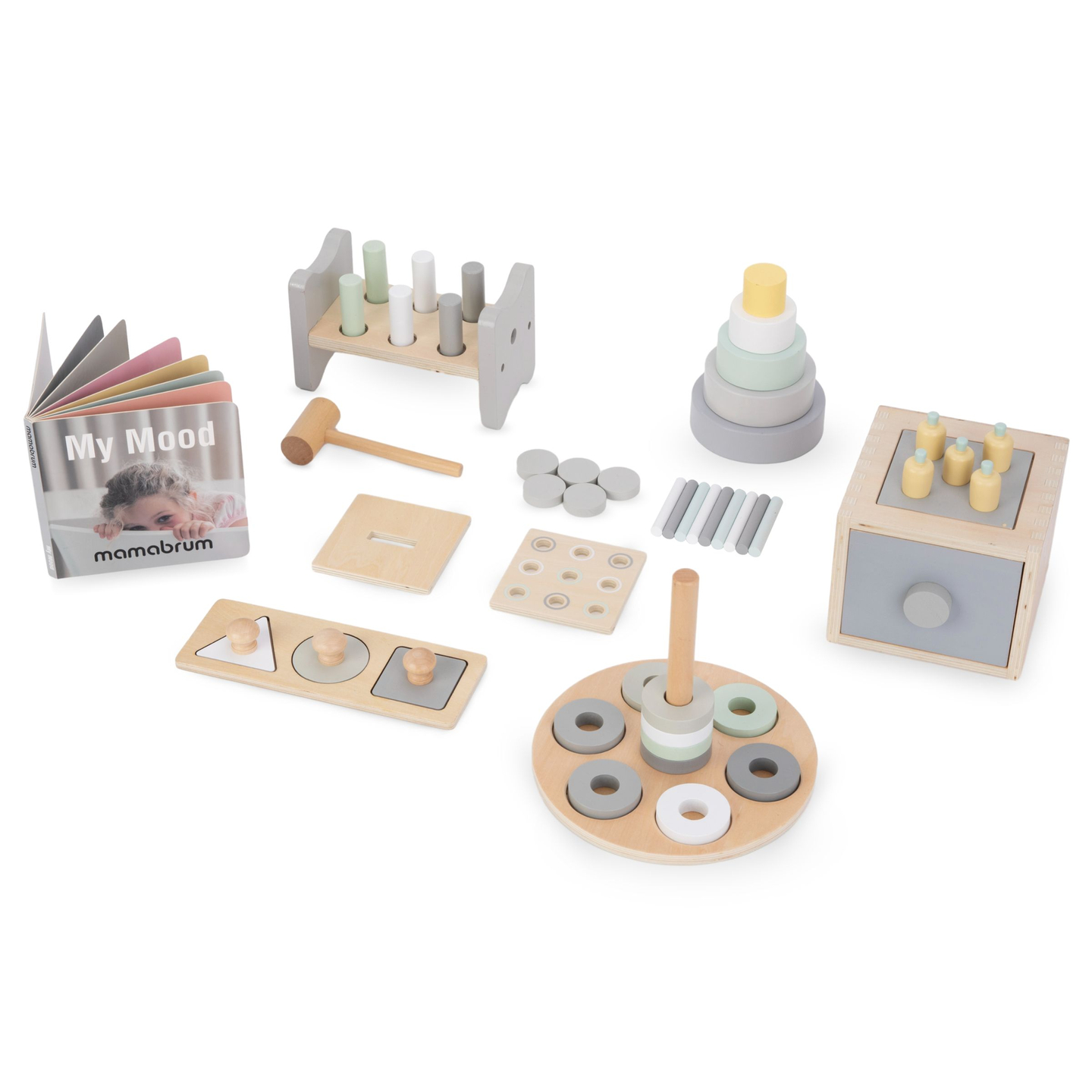 Montessori izobraževalna škatla za majhne otroke - 6 igrač